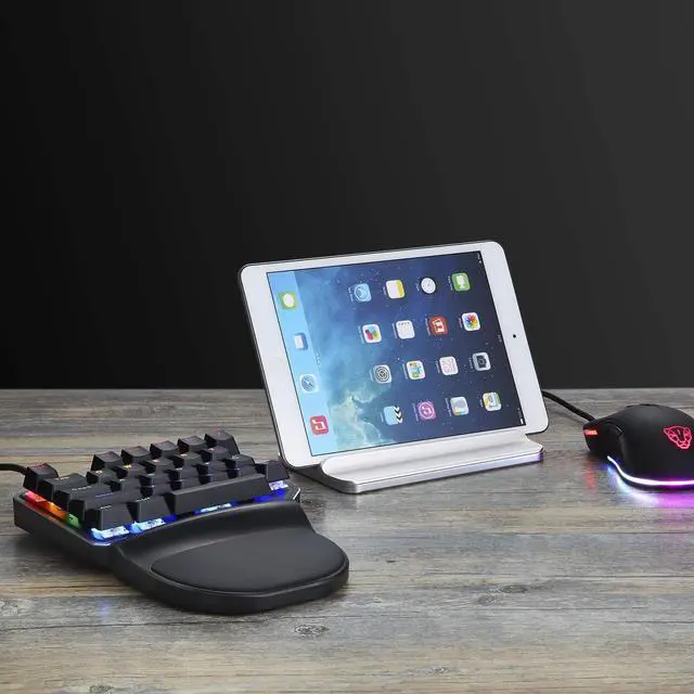 Alt view image 13 of 14 - K27 One-Handed Mechanical Mini Gaming Keypad 27 Keys, 9 LED Backlit USB Wired Mechanical Gaming Keyboard for Pro Keyboard Computer/PC/Desktop/Laptop/Mac