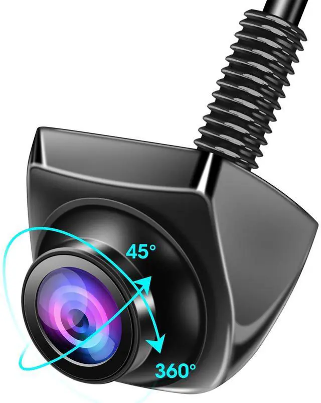 Alt view image 8 of 14 - 360°Rotatable AHD 1080P Backup Camera for Car Super Night Vision 170° Wide Angle Reverse Camera IP69 Waterproof Back Up Camera for Cars Front Rear View Camera w Parking Assist