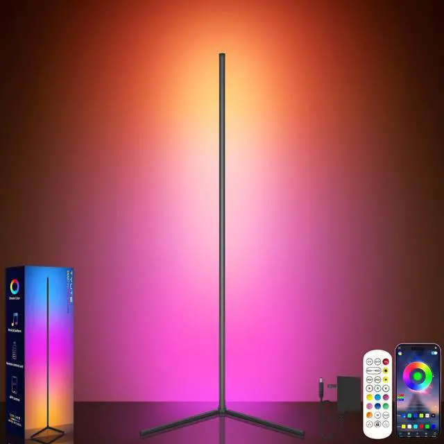 Alt view image 8 of 14 - LED Corner Floor Lamp, 68+ Scenes, 16 Million Colors Corner Light with App & Remote Control, 65 Smart RGB Ambient Lighting with Music Sync, Mood Lighting for Bedroom, Living Room, Gaming Room