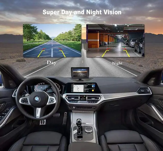Alt view image 11 of 14 - Backup Camera, Embedded Front/Rear View Camera Waterproof Reverse Camera, IR Night Vision Reverse Camera Parking Guide Line & Screen Mirror Image on/Off for Truck, Car, Travel Trailer.