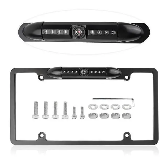 Alt view image 7 of 12 - License Plate Backup Camera,HD Night Vision Reverse Camera with 8 LED,170°Wide Angle IP67 Waterproof Car Rear View Camera Fits Car Truck SUV RV with US License Plates