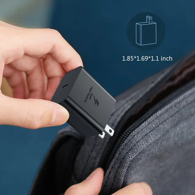 Alt view image 13 of 14 - Super Fast Charger Type C, 45W USB C Charger Type C Fast Charging Block with 6FT Right Angle 5A USB C Cable for Samsung Galaxy S26 S25 S24 Ultra S24+ S23 Plus S23 S22 S21,Tab S7 S8 S9 FE S10+
