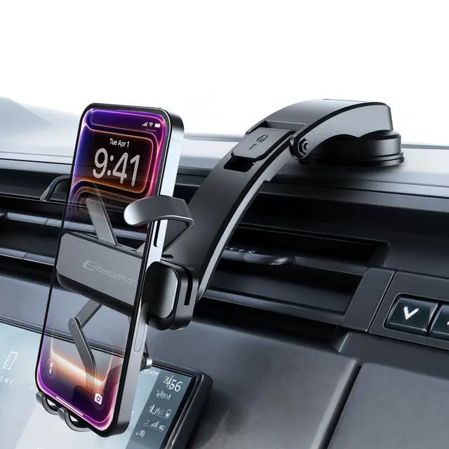 Alt view image 7 of 12 - AutoGrip Low-Profile Dash Mount- Phone Mount for Car with TemperBond Suction, One-Handed Operation Universal Cell Phone Holder Car Dashboard, Clear View Design