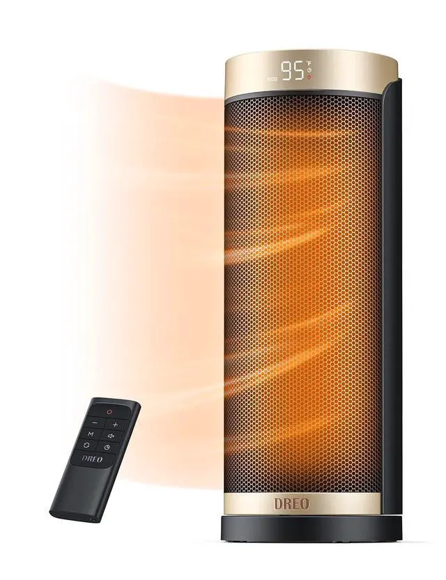 Alt view image 8 of 14 - Space Heater, 1500W Electric Heaters for Indoor Use with Thermostat, 70° Oscillation, 8 Safety Protections, 5 Modes, Remote, 12H Timer, Quiet Portable Heater for Office, Bedroom, Large Room