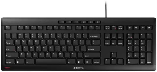 Alt view image 7 of 12 - Stream Keyboard, Wired Keyboard for PC/Laptop, Whisper Quiet Silent Keys, Unique Typing Feel, Slim Design, SX Scissor Switches, USB-A, QWERTY, Black