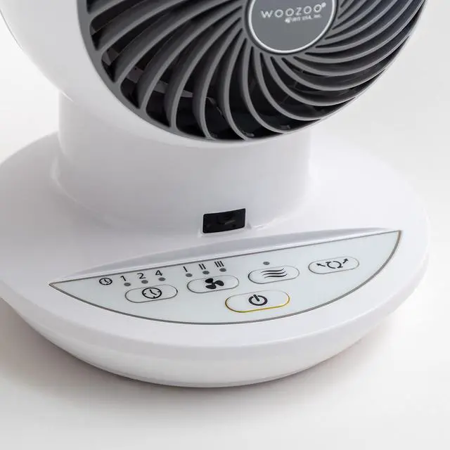 Alt view image 8 of 12 - WOOZOO Air Circulator Fan with Remote, Oscillation, 3 Speeds, 52ft Max Air Distance, Adjustable Tilt, Quiet Motor, Small Fan for Bedroom, Office, Dorm, White