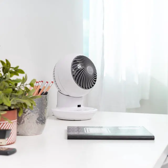 Alt view image 10 of 12 - WOOZOO Air Circulator Fan with Remote, Oscillation, 3 Speeds, 52ft Max Air Distance, Adjustable Tilt, Quiet Motor, Small Fan for Bedroom, Office, Dorm, White