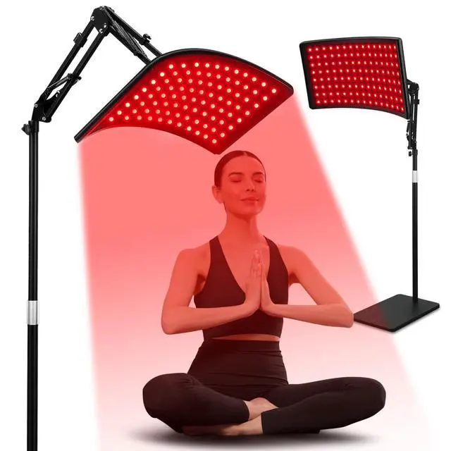 Alt view image 8 of 14 - Red Light Therapy for Face and Body, Red Infrared Light Therapy Lamp with Stand Led 660nm Red Light-Therapy& 850nm Infrared Light Device for Body