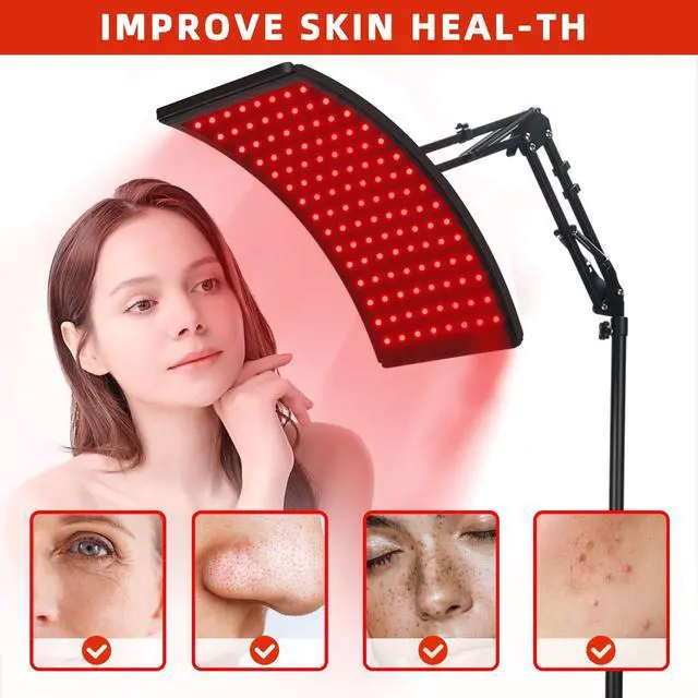 Alt view image 9 of 14 - Red Light Therapy for Face and Body, Red Infrared Light Therapy Lamp with Stand Led 660nm Red Light-Therapy& 850nm Infrared Light Device for Body
