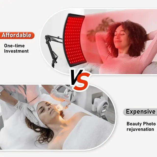 Alt view image 13 of 14 - Red Light Therapy for Face and Body, Red Infrared Light Therapy Lamp with Stand Led 660nm Red Light-Therapy& 850nm Infrared Light Device for Body