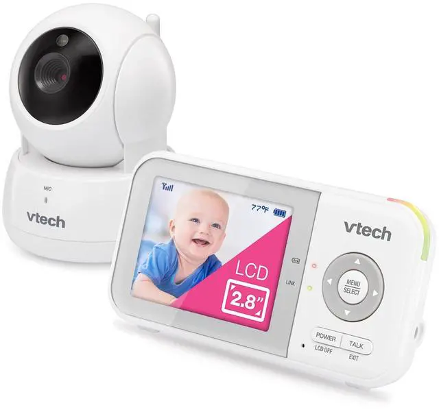 Alt view image 8 of 14 - VM923 Baby Monitor, 2.8 Screen, Pan-Tilt-Zoom, 1000ft Long Range, Night Vision, 2-Way Audio, Temperature Sensor, Lullabies, Secure Transmission No WiFi