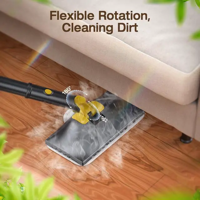 Alt view image 11 of 14 - Steam Mop with Detachable Handheld Steam Cleaner, 10-in-1 Multi Accessories, Quick 10s Heat, 350ml and 2-Level Steamer for Cleaning Floor, Carpet, BBQ Grill, Tile, and Grout, Gray