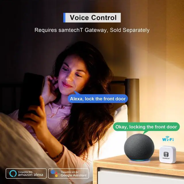 Alt view image 13 of 14 - Bluetooth Fingerprint Smart Lock with Handle & Keypad Fits Most US Doors, DIY Install, Keyless Entry: Code, FOB, Auto-Lock. Ideal for Home, Airbnb, Rental, Kids, Seniors. Alexa & Google Compatible
