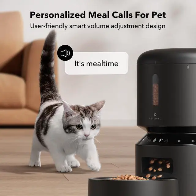 Alt view image 12 of 14 - Automatic Cat Feeder, 5G WiFi Pet Feeder with Freshness Preservation, Timed Cat Feeders for Dry Food, Up to 48 Portions 10 Meals Per Day, Granary Pet Feeder for Cat/Dog