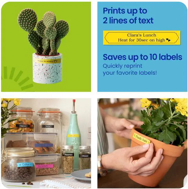 Alt view image 13 of 14 - P-Touch PT-N20 Personal Desktop Label Maker, Portable, Handheld and Prints, P-Touch Btag ~½ (12mm) Wide Color Personalized Label Tapes