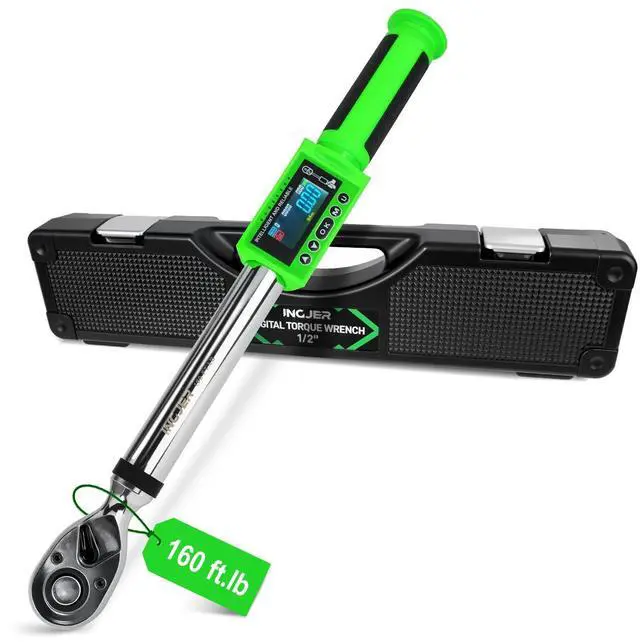 Alt view image 7 of 12 - UPGRADE 1/2 Inch Drive Digital Torque Wrench 8-160FT-LB/10-220N.M, Torque Range Accurate to 2%, Electric Torque Wrench with Buzzer and LED Flash Notification for Bike/Motorcycle/Auto Repair