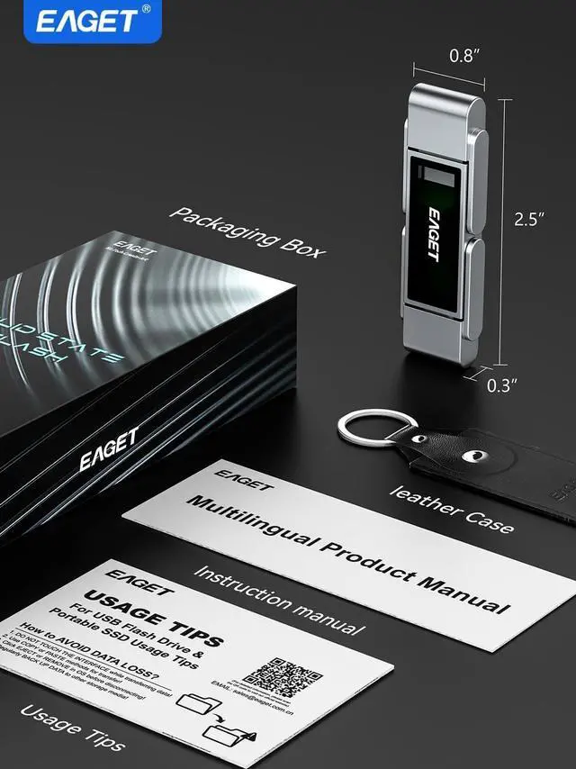 Alt view image 14 of 14 - 512GB USB Flash Drive, USB-C Dual-Port Solid State Drive with USB 3.2, 560MB/s High-Speed Thumb Drive for iPhone 15/16/17 Pro, Android, Mac, PC, PS5 Durable Metal Body & Portable SSD