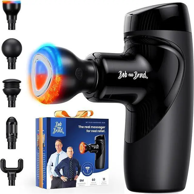 Alt view image 8 of 14 - M7 Plus Mini Massage Gun with Heat, FSA Eligible & HSA Approved Deep Tissue Percussion Massager for Back & Neck Stiffness - Portable, Quiet, Ultra-Lightweight