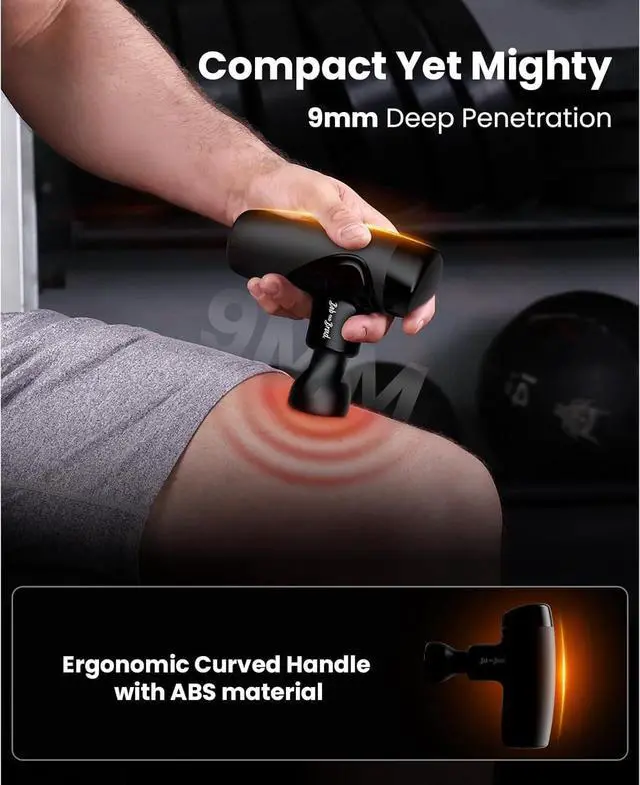 Alt view image 11 of 14 - M7 Plus Mini Massage Gun with Heat, FSA Eligible & HSA Approved Deep Tissue Percussion Massager for Back & Neck Stiffness - Portable, Quiet, Ultra-Lightweight