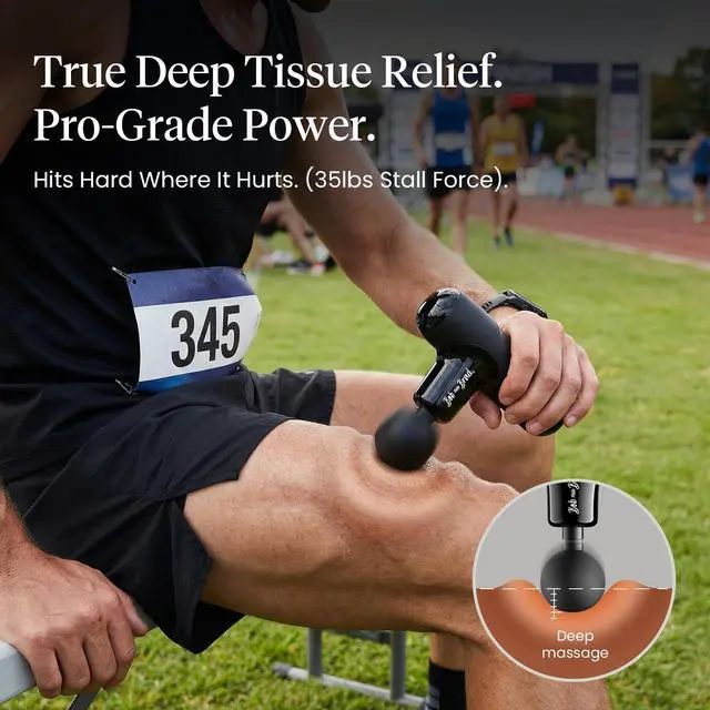 Alt view image 11 of 14 - Q2 Mini Massage Gun, Pocket-Sized Deep Tissue Massager Gun, Portable Percussion Muscle Massager Gun, Ultra Small & Quiet Muscle Massage Gun for Muscle Recovery with Carry Case