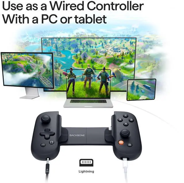 Alt view image 13 of 14 - One Mobile Gaming Controller for iPhone 14 & Older (Lightning) 2nd Gen, Phone Controller, Play Xbox, PlayStation, PC, App Games & More (With 3 Months of Apple Arcade Access)