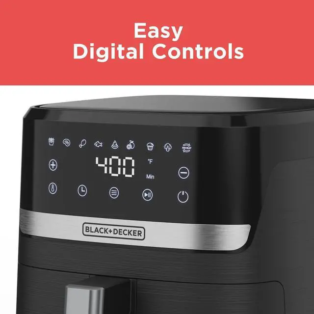 Alt view image 10 of 14 - Purifry 6QT Air Fryer, Crispy Deep Fried Taste without the Fat, Plus Bake, Dehydrate, and Keep Food Warm, Digital Touchscreen and Auto Shut-Off
