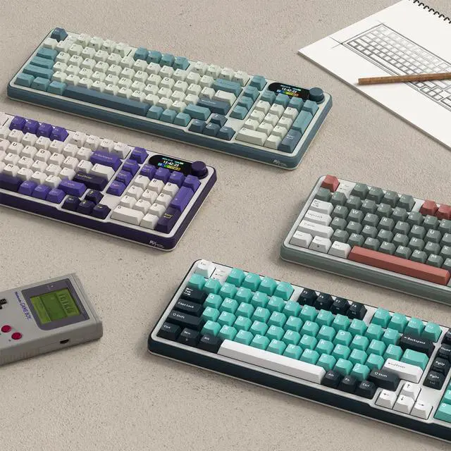 Alt view image 14 of 14 - S98 Mechanical Keyboard w/Smart Display & Knob, Top Mount 96% Wireless Mechanical Keyboard BT/2.4G/USB-C, Hot Swappable, Software Support, Creamy Sounding, 98 Keys