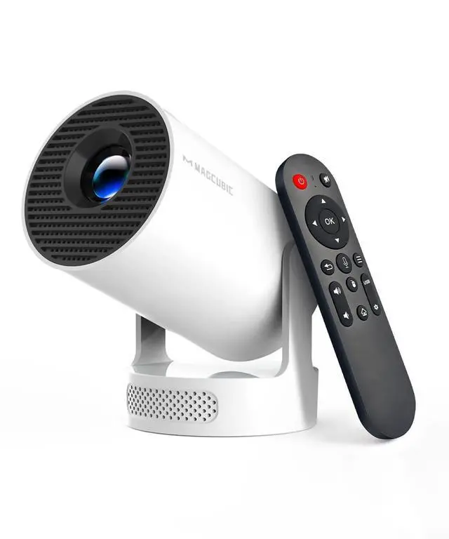 Alt view image 7 of 12 - Mini Projector with WiFi 6 and Bluetooth 5.4, Portable Projector 4K Support, 5W Soundbase Speaker, Auto Vertical Keystone 180°Rotatable Smart Proyector for Movie Home Outdoor
