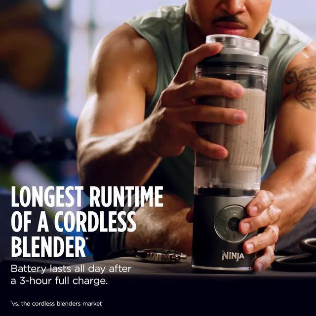 Alt view image 9 of 14 - Blast Max, Portable Blender + Twist & Go, Personal Smoothie, Blend, Ice Crush, 3 Programs, Cordless, 22 oz removable Vessel, Dishwasher Safe, Leakproof, Navy, BC251NV