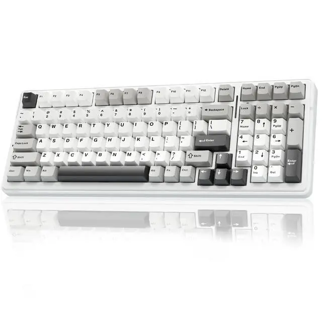 Alt view image 8 of 14 - F99 Wireless Mechanical Keyboard,Tri-Mode BT5.0/2.4GHz/USB-C Hot Swappable Custom Keyboard,Pre-lubed Linear Switches,RGB Backlit Computer Gaming Keyboards for PC/Tablet/PS/Xbox