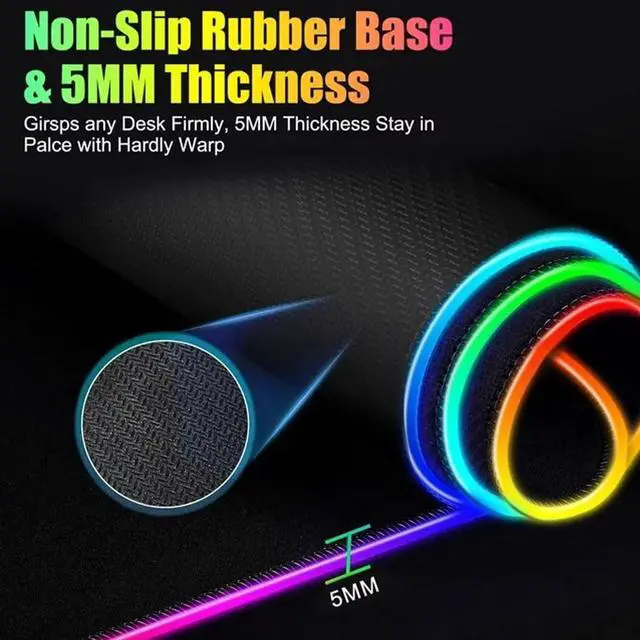 Alt view image 9 of 14 - Wireless Charging RGB Gaming Mouse Pad 15W -800x300x4MM-Fast Charging, Ultra-Smooth Surface, Non-Slip Base, 13 Light Modes - Ultimate RGB Mouse Pad for Gamers - Large Mouse Pad Gaming Mat
