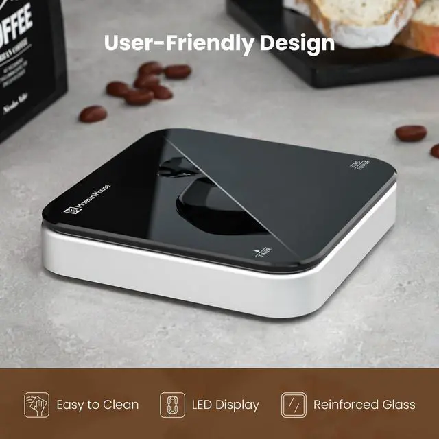 Alt view image 14 of 14 - Mini Coffee Scale with Timer, USB-C Rechargeable Espresso Scale, 2kg/0.1g Accurate Scale for Espresso and Pour-Over Coffee, Portable Digital Kitchen Scale with Auto Timer (Black&Silver)