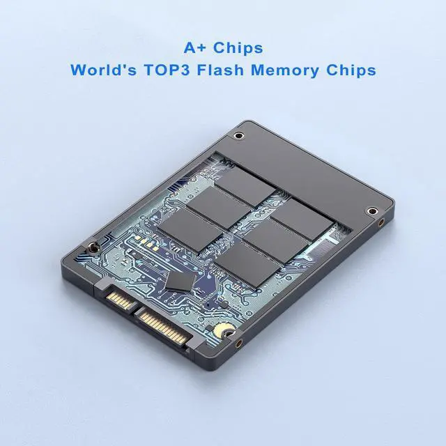 Alt view image 10 of 14 - 256GB SATA III SSD Internal Solid State Drive 2.5 Internal Drive Advanced 3D NAND Flash Up to 500MB/s SSD Hard Drive for PC Laptop