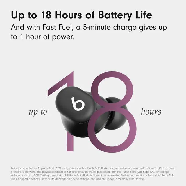 Alt view image 12 of 14 - Solo Buds - Wireless Bluetooth Earbuds | 18 Hours of Battery Life | Apple & Android Compatibility | Built-in Microphone - Matte Black