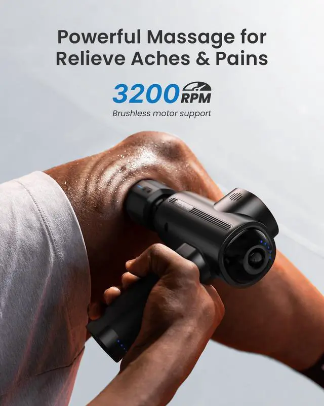 Alt view image 6 of 7 - Active Thermacool Deluxe Massage Gun Deep Tissue with Charging Stand, Fathers Day Dad Gifts Handheld Back Massager with Heat and Cold, Percussion Body Muscle Masajeador for Athletes Pain Relief