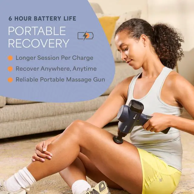 Alt view image 6 of 7 - SonicPro Massage Gun Deep Tissue with Heat Percussion Massager Gun 10 Speeds 9 Heads Muscle Massager for Athletes Back, Legs, Arms