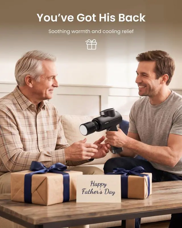 Alt view image 2 of 7 - Active+ Thermacool Massage Gun with Heat & Cold, Fathers Day Dad Gifts, App Control with Video-Guided Courses, Deep Tissue Handheld Massager for Back and Neck, 5 Speeds, 5 Heads, Carry Case