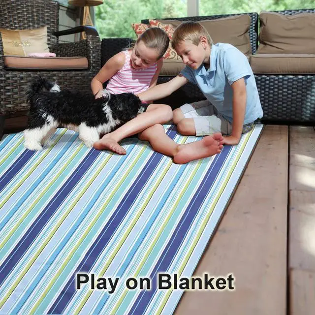 Alt view image 3 of 7 - Beach Blanket Extra Large Picnic Blankets Sandproof Waterproof Outdoor Indoor Blanket Lightweight Handy Mat Portable Beach Mat for Camping Hiking Travel Park Grass