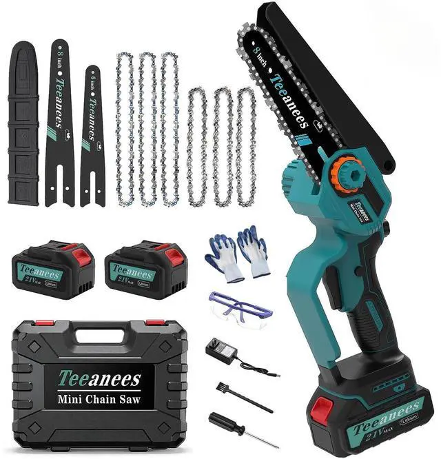 Main image of 8" Electric Chainsaw Cordless with 2x4.0AH Batteries - Handheld Battery Operated Chainsaw for Tree Trimming, Wood Cutting, and Gardening | Ideal Gift for Men, Dads, HusbandsUpgrade Brushless Motor)