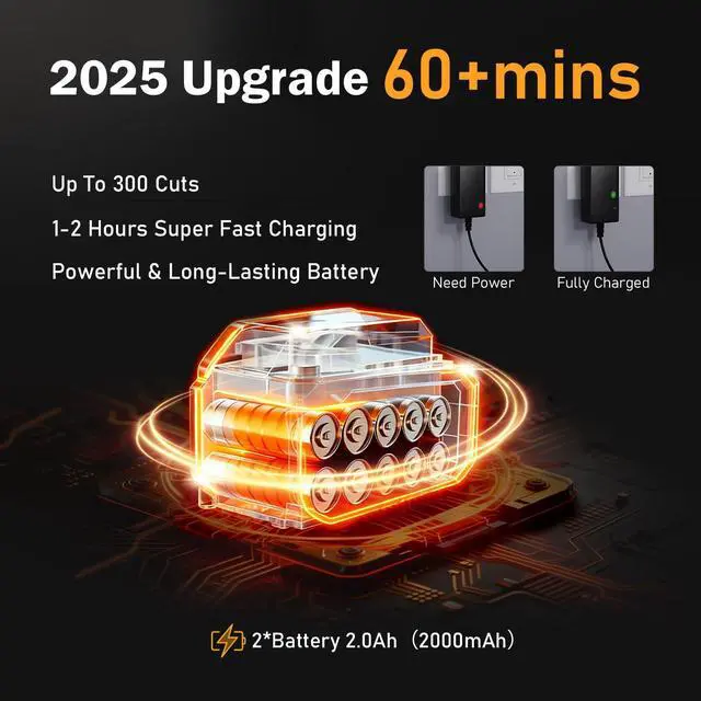 Alt view image 7 of 7 - 8 Inch Mini Electric Chainsaw Cordless, 6 Inch Portable Chain Saw for Makita 18V Battery Powered Saws Small HandHeld Saw with 2 Batteries Yard Tool Tree Trimming Wood Cutting Gifts Men Dad(GoldYellow)