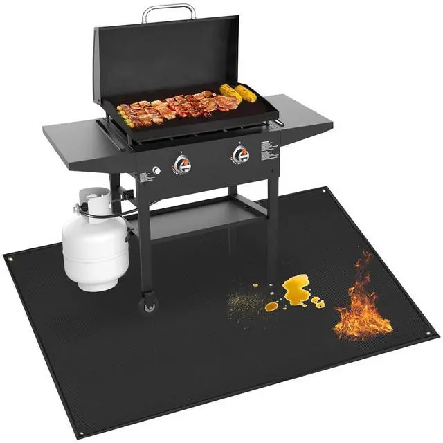 Main image of 70 x 48 in Grill Mats for Outdoor Grill Compatible with Blackstone 28in & 36in Griddle, Fireproof Griddle Mats for Grilling to Protect the Deck, Griddle Accessories Compatible with Blackstone - 0.6mm