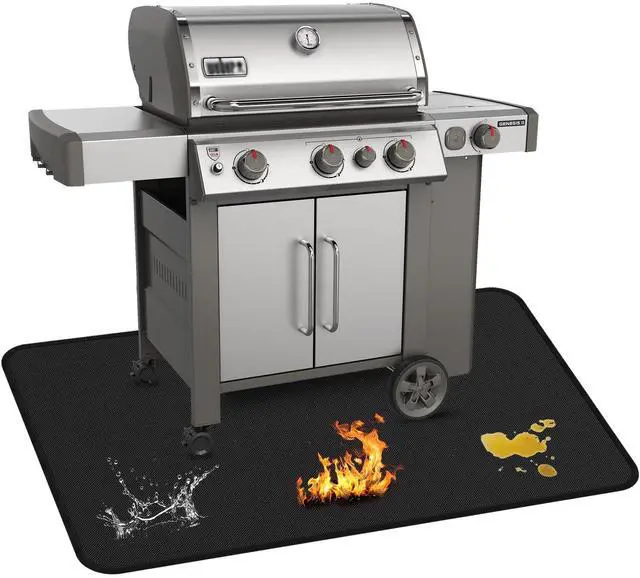 Main image of Large 75 x 40 inch Under Grill Mats for Outdoor Grill, Double-Sided Fireproof Deck Patio Protector Mat, Waterproof Oil-Proof BBQ Floor Pad Indoor Fire Pit Fireplace Mat