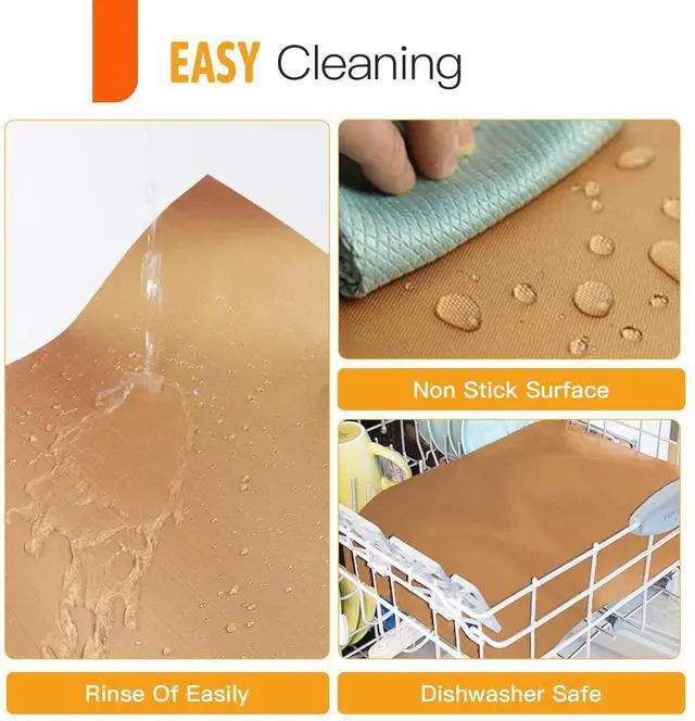 Alt view image 4 of 7 - Copper Grill Mats for Outdoor GrillSet of 6), Nonstick & Easy to Clean BBQ Grilling Sheets, Reusable & Heavy Duty Mats Works on Outdoor Gas, Electric, Charcoal Grill