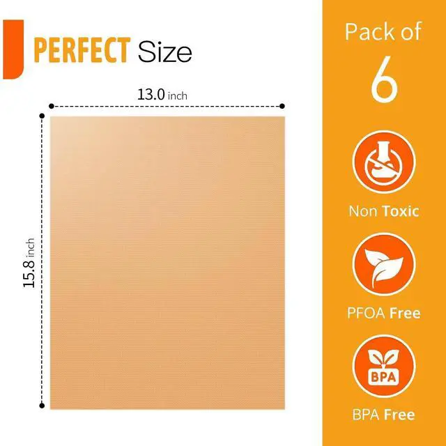 Alt view image 6 of 7 - Copper Grill Mats for Outdoor GrillSet of 6), Nonstick & Easy to Clean BBQ Grilling Sheets, Reusable & Heavy Duty Mats Works on Outdoor Gas, Electric, Charcoal Grill