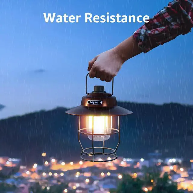 Alt view image 5 of 7 - Vintage LED Camping Lantern Rechargeable, Power Bank, Christmas Decorations, Retro Style, Classic Railroad Lantern with Dimmable Control, Portable Hanging Tent Light for Camping, Power Outages
