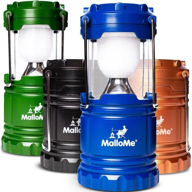 Main image of Camping Lantern Multicolor 4 Pack Lanterns for Power Outages, Camping Lights for Tent Hanging, Camp Light Tent Lamp Emergency Battery Powered LED Lantern (Rechargeable Batteries Not Included)