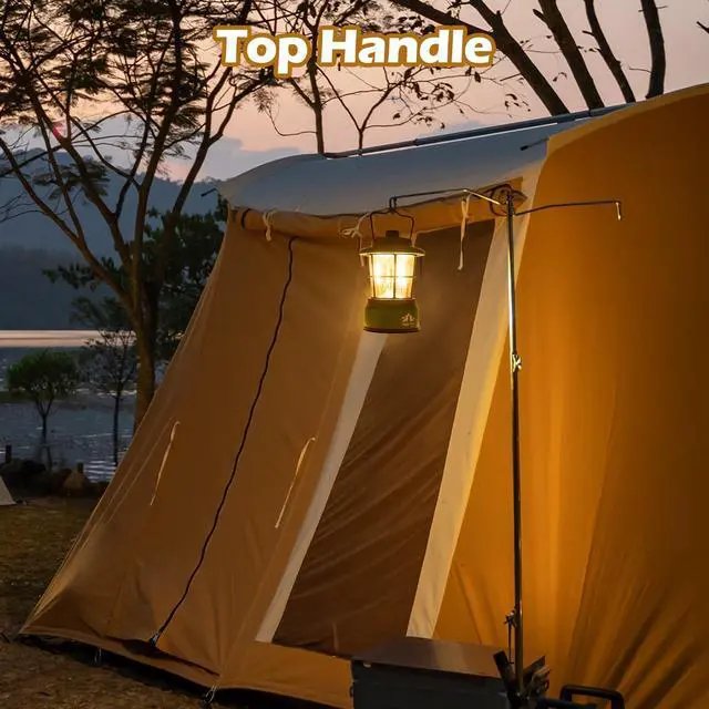 Alt view image 4 of 6 - LED Camping Lantern: Portable Outdoor Light for Camping Hiking Fishing Picnic Emergency 4xAA Battery Powered (Not Included)