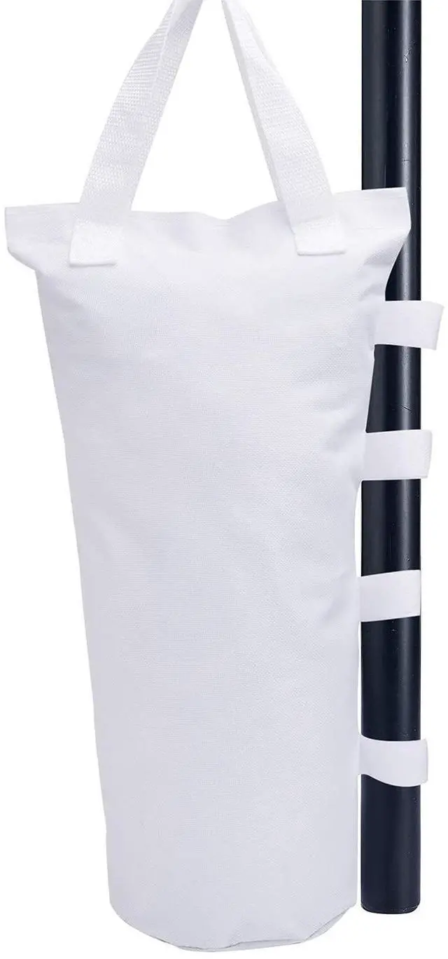 Alt view image 2 of 7 - Canopy Weights Bag Leg Weight for Pop up Canopy Tent, Sand Bags for Patio Umbrella Instant Outdoor Sun Shelter,4 Pack-White