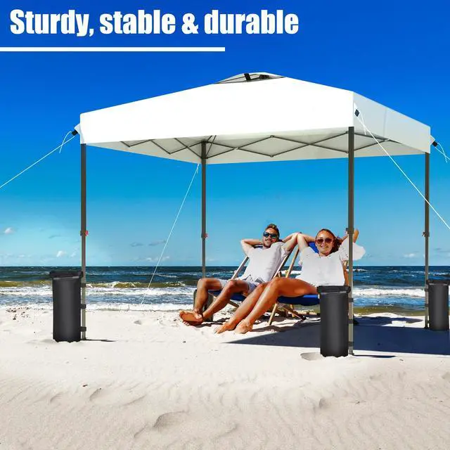 Alt view image 2 of 7 - Canopy Weights Sand Bags for Weight Windproof Pop up Canopy Tent -No Handle(No Sand)-4 Pack-112LBS