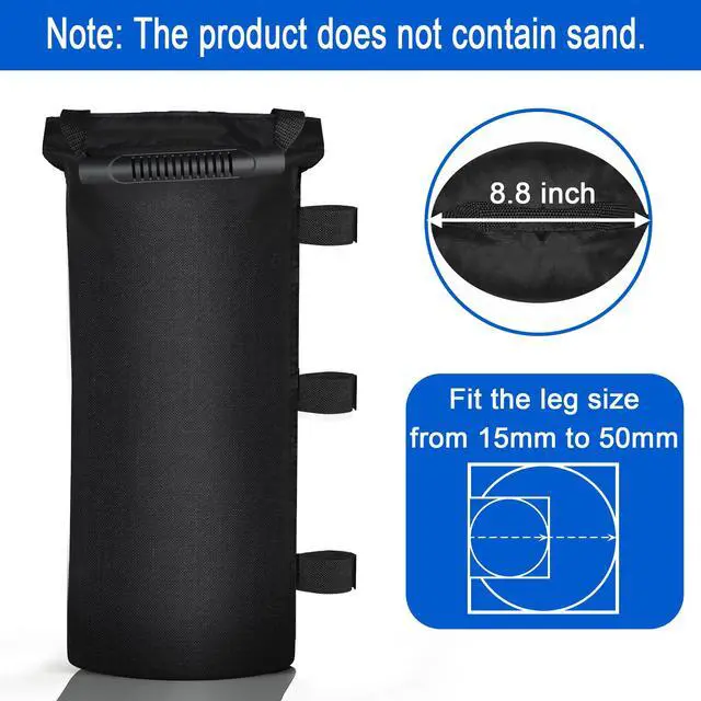 Alt view image 6 of 7 - Canopy Weights Sand Bags for Weight Windproof Pop up Canopy Tent -No Handle(No Sand)-4 Pack-112LBS